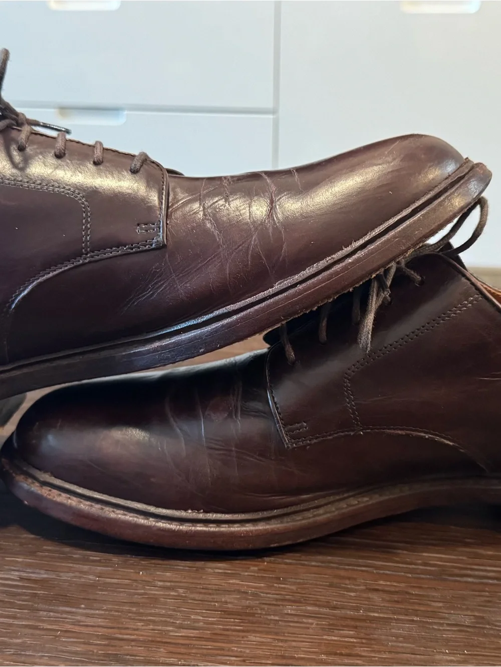 J. Crew Ludlow Derbies Dark Brown Leather Size 12 Men